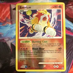 Pokemon Entei Secret Wonders Reverse Holo Rare 4/132 Basic 80 HP Blaze Roar - Image 1