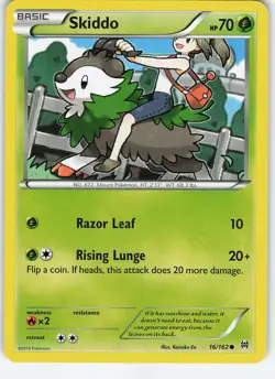 Skiddo 16/162 Common Regular XY - BREAKthrough LP Pokemon - Image 1