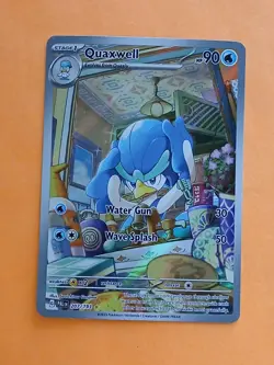 Pokemon Scarlet & Violet Paldea Evolved Quaxwell 207/193 Illustration Rare - Image 1