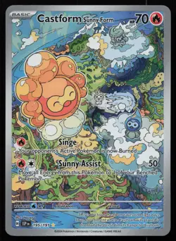 Castform Sunny Form 195/191 Illustration Rare Surging Sparks Pokemon NM - Image 1