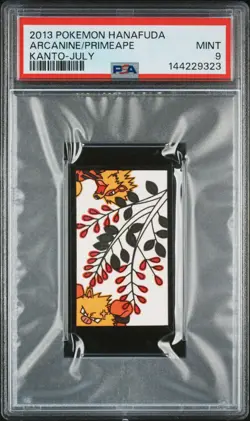 2013 POKEMON HANAFUDA KANTO JULY ARCANINE/PRIMEAPE PSA 9 - Image 1