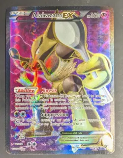 Pokemon Alakazam-EX Full Art Ultra Rare Holo 117/124 Fates Collide 160HP - Image 1