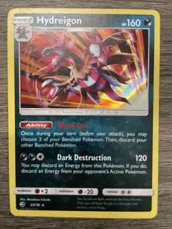 Hydreigon Dragon Majesty 33/70 Holo Rare NM Pokemon TCG Card - Image 1