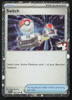 Pokemon Switch - 194/198 Prize Pack Series Cards Cosmo Holo Pack Fresh - NM - Image 1