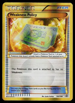 Pokemon Card - Weakness Policy Primal Clash 164/160 Secret Rare 2015 - Image 1