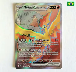 Pokemon TCG Team Rocket's Moltres ex 208/182 Destined Rivals Set Portuguese Card - Image 1