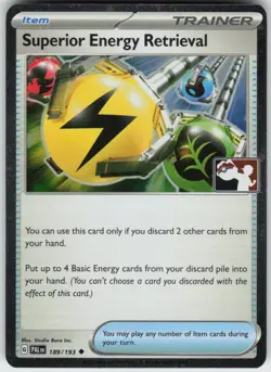 Superior Energy Retrieval 189/193 Prize Pack Series Cards Pokemon Holo NM - Image 1