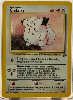 Pokemon TCG: Clefairy - Base Set 2 2000 (6/130) "Hologram!" NM - Image 1