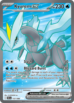 KYUREM EX 157/086 ULTRA RARE BLACK BOLT POKEMON HOLO NM - Image 1