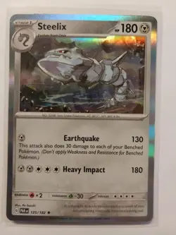STEELIX 125/182 RARE PARADOX RIFT POKEMON HOLO LP - Image 2