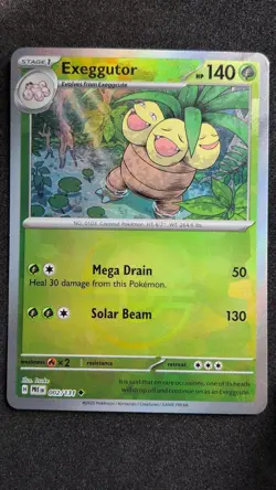 Exeggutor (Master Ball Pattern) 002/131 Holo SV: Prismatic Evolutions Pokemon NM - Image 1