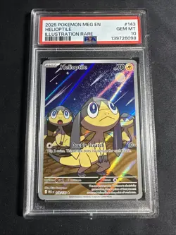 2025 POKEMON MEG EN-MEGA EVOLUTION ILLUSTRATION RARE #143 HELIOPTILE PSA 10 - Image 1