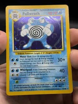 Poliwrath Holo Rare 13/102 1999 Pokemon Base Set English WOTC NM - Image 3