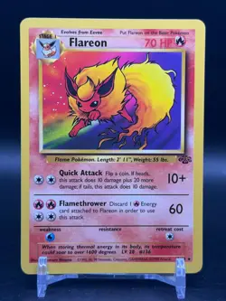 Flareon 19/64 Rare Jungle Pokemon Unlimited NM - Image 1