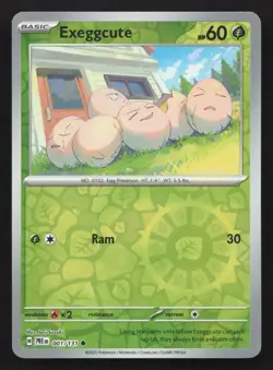 Pokemon Exeggcute Reverse Holo Common SV: Prismatic Evolutions 001/131 NM - Image 1
