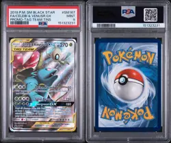 2019 Pokemon Black Star Promo Celebi & Venusaur Gx Tag Team #SM167 PSA 9 - Image 3