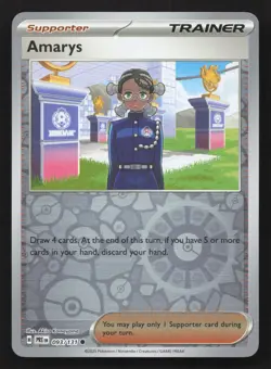 Pokemon Amarys Reverse Holo Common SV: Prismatic Evolutions 093/131 NM - Image 1