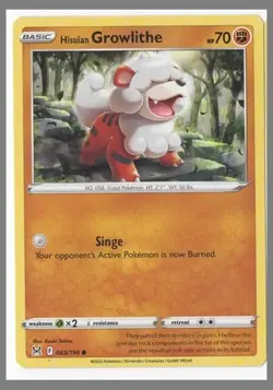 Hisuian Growlithe 083/196 Pokemon SWSH11 Lost Origins - NM/M - New FREE SHIP - Image 1