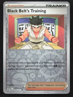Pokemon Black Belt's Training - Reverse Holo Common SV: Prismatic Evolutions 096 - Image 1