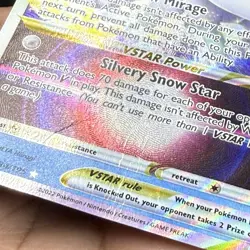 Pokemon Alolan Vulpix V Star 034/195 LP Ultra Rare Silver Tempest - Image 3