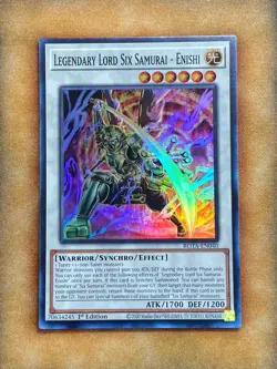 Yugioh Legendary Lord Six Samurai - Enishi ROTA-EN040 Super Rare 1st Ed NM - Image 1