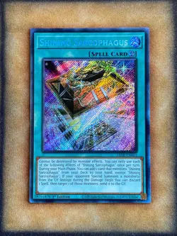 Yugioh Shining Sarcophagus LEDE-EN051 Secret Rare 1st Ed NM - Image 1