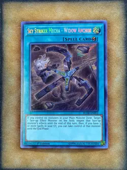 Yugioh Sky Striker Mecha - Widow Anchor BLHR-EN092 Secret Rare 1st Ed NM - Image 1