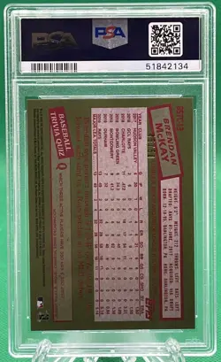 2020 Topps Chrome Brendan McKay RC Rookie 1985 Gold Refractor /50 PSA 10 - Image 3