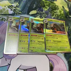 [4x Playset] Crustle 012/182 x4 SV10: Destined Rivals (DRI) Pokemon TCG *HOLO* - Image 1