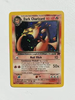 Dark Charizard 4/82 Holo Rare Team Rocket Pokemon Card HP /DMG WOTC - Image 1