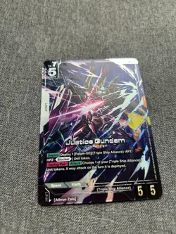 Justice Gundam GD01-066 LR+ Foil Rare Near Mint - Image 2