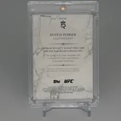 2025 Topps UFC Royalty Dustin Poirier Supreme Signatures Triple Patch Auto 21/25 - Image 3