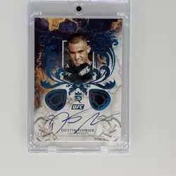 2025 Topps UFC Royalty Dustin Poirier Supreme Signatures Triple Patch Auto 21/25 - Image 4