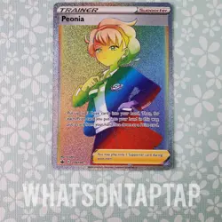 Pokemon Card Peonia 219/198 Secret Rare Sword Shield Chilling Reign Singles LP - Image 1