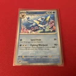 Pokemon Card Vaporeon Scarlet & Violet 151 Reverse Holo Rare 134/165 Near Mint - Image 1