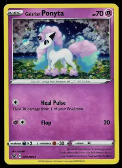 Pokemon Card Sword & Shield Promo Galarian Ponyta SWSH013 Holo - Image 1