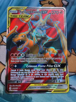 Charizard & Braixen GX Tag Team 212/236 Cosmic Eclipse Pokemon Card LP - Image 1