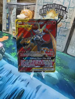 Charizard & Braixen GX Tag Team 212/236 Cosmic Eclipse Pokemon Card LP - Image 2