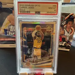 2023-24 Panini Donruss Optic LeBron James #65 Holo Prizm PSA 10 Lakers - Image 4