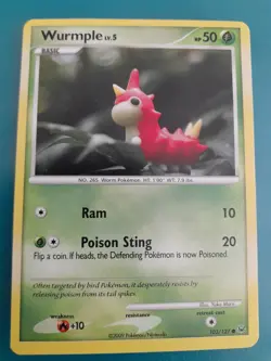 Pokemon Card - Wurmple Lv 5 - Slightly Used Condition 2009 Nintendo Pokemon - Image 1