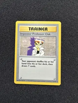 [Rank B] 1999 Pokemon Trainer Imposter Professor Oak Rare 73/102 Base Set - Image 1
