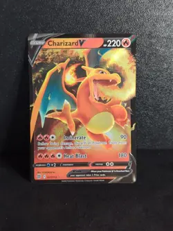 2022 Pokemon SWSH Brilliant Stars Rare Charizard V #017/172 - Image 1