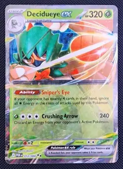 Decidueye ex 012/088 Double Rare Holo Pokemon Perfect Order Near Mint - Image 1