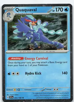 Quaquaval - (Cosmos Holo) 054/198 Promo Holo Scarlet Violet Promo NM Pokemon - Image 1