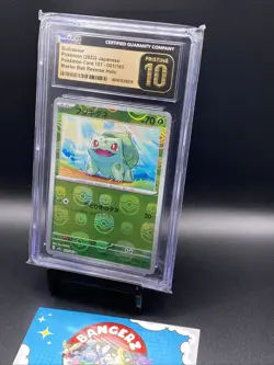 Pokemon Bulbasaur 151 sv2a JPN Master Ball Reverse Holo #001 CGC 10 Pristine - Image 2