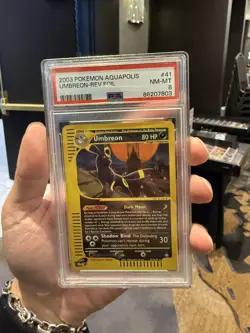2003 Pokemon Umbreon Reverse Holo Foil Aquapolis 41/147 PSA 8 - Image 1