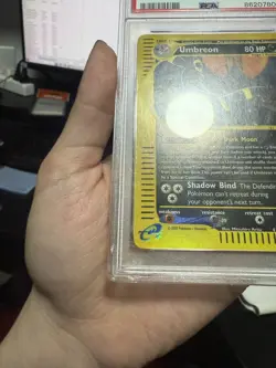 2003 Pokemon Umbreon Reverse Holo Foil Aquapolis 41/147 PSA 8 - Image 5