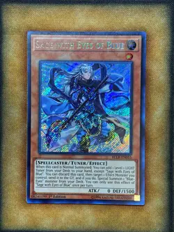 Yugioh Sage With Eyes Of Blue BLLR-EN055 Secret Rare 1st Ed NM - Image 1