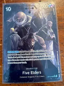 Bandai One Piece CCG Five Elders Character Card OP13-082 Stamped Super Rare - Image 1