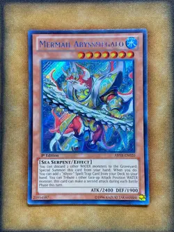 Yugioh Mermail Abyssmegalo ABYR-EN020 Secret Rare 1st Ed MP - Image 1